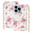Anti-fall Pattern Printing Wallet Leather Phone Case Cover for iPhone 13 Pro Max 6.7 inch - Rose - 7