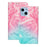 Pattern Printing PU Leather Wallet Design Phone Case Cover for iPhone 13 mini 5.4 inch - Pink Green - 6