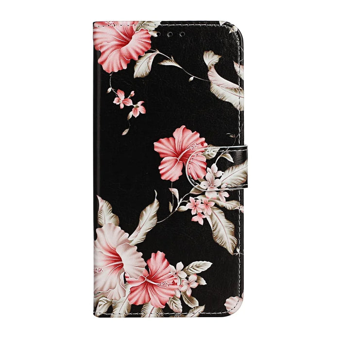 Pattern Printing Leather Wallet Stand Case Shell for iPhone 13 Pro Max 6.7 inch - Azalea - 2