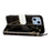 Pattern Printing PU Leather Cell Phone Protector Cover for iPhone 13 6.1 inch - Black Gold - 4