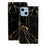Pattern Printing PU Leather Cell Phone Protector Cover for iPhone 13 6.1 inch - Black Gold - 6