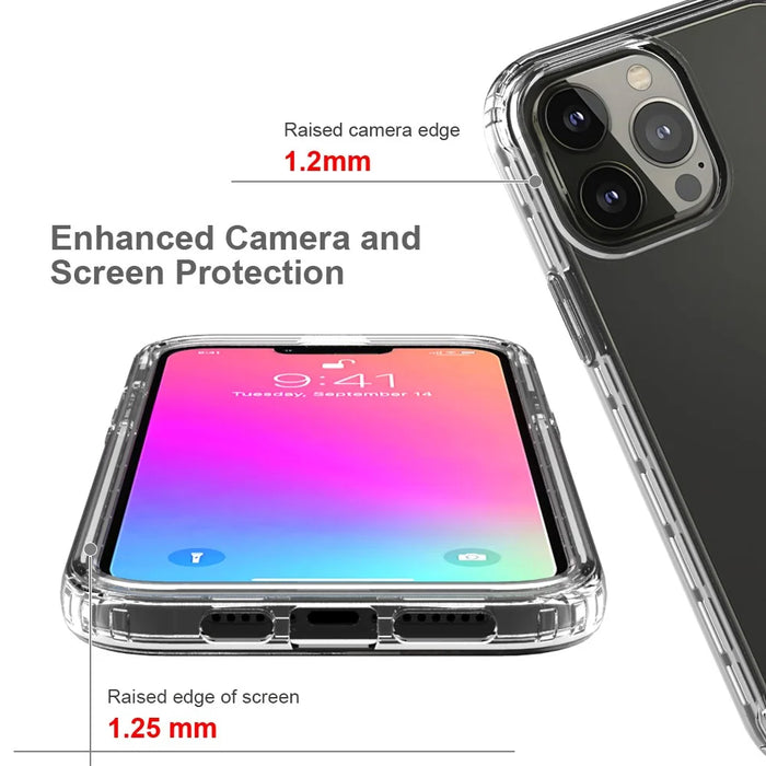 Transparent Gradient Color Clear TPU + PC Case for iPhone 13 Pro Max 6.7 inch - Purple - 2