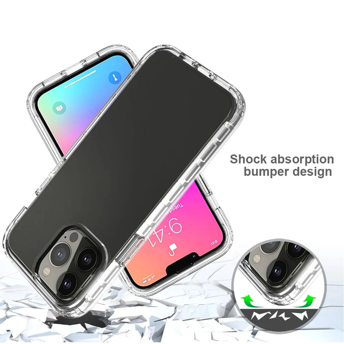 Transparent Gradient Color Clear TPU + PC Case for iPhone 13 Pro Max 6.7 inch - Purple - 3