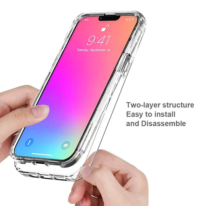 Transparent Gradient Color Clear TPU + PC Case for iPhone 13 Pro Max 6.7 inch - Purple - 4