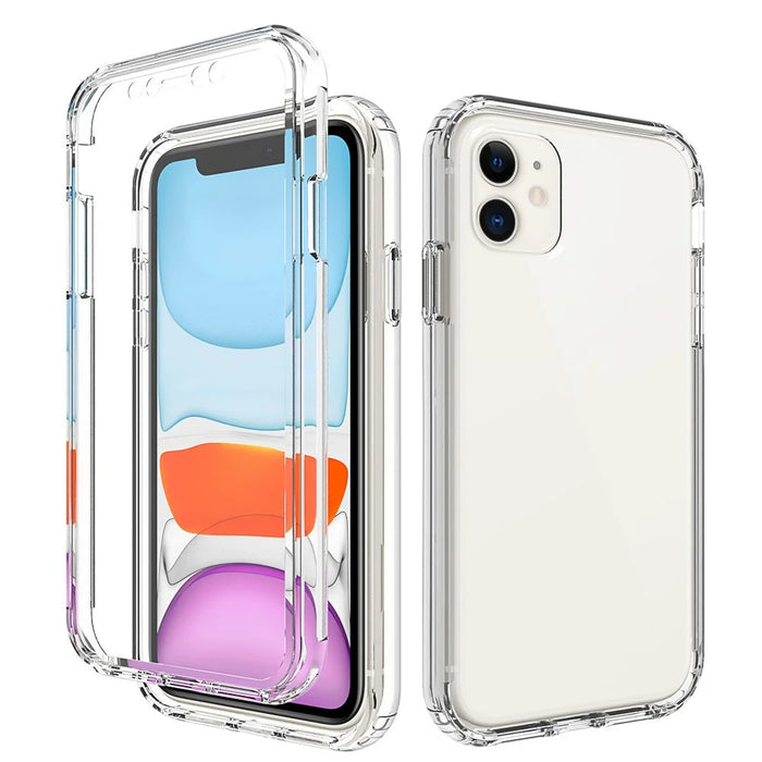 Anti-scratch Detachable 2-in-1 Transparent Gradient Color Clear TPU + PC Shell for iPhone 11 6.1 inch - Transparent - 1