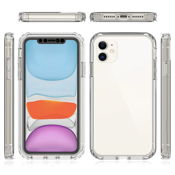 Anti-scratch Detachable 2-in-1 Transparent Gradient Color Clear TPU + PC Shell for iPhone 11 6.1 inch - Transparent - 6