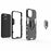 Well-protected 2-in-1 PC TPU Hybrid Cover Case with Ring Holder Kickstand for iPhone 13 Pro Max 6.7 inch - Black - 7