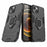 Anti-drop 2-in-1 PC TPU Hybrid Case with Ring Holder Kickstand for iPhone 13 6.1 inch - Black - 1