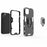 Anti-drop 2-in-1 PC TPU Hybrid Case with Ring Holder Kickstand for iPhone 13 6.1 inch - Black - 7