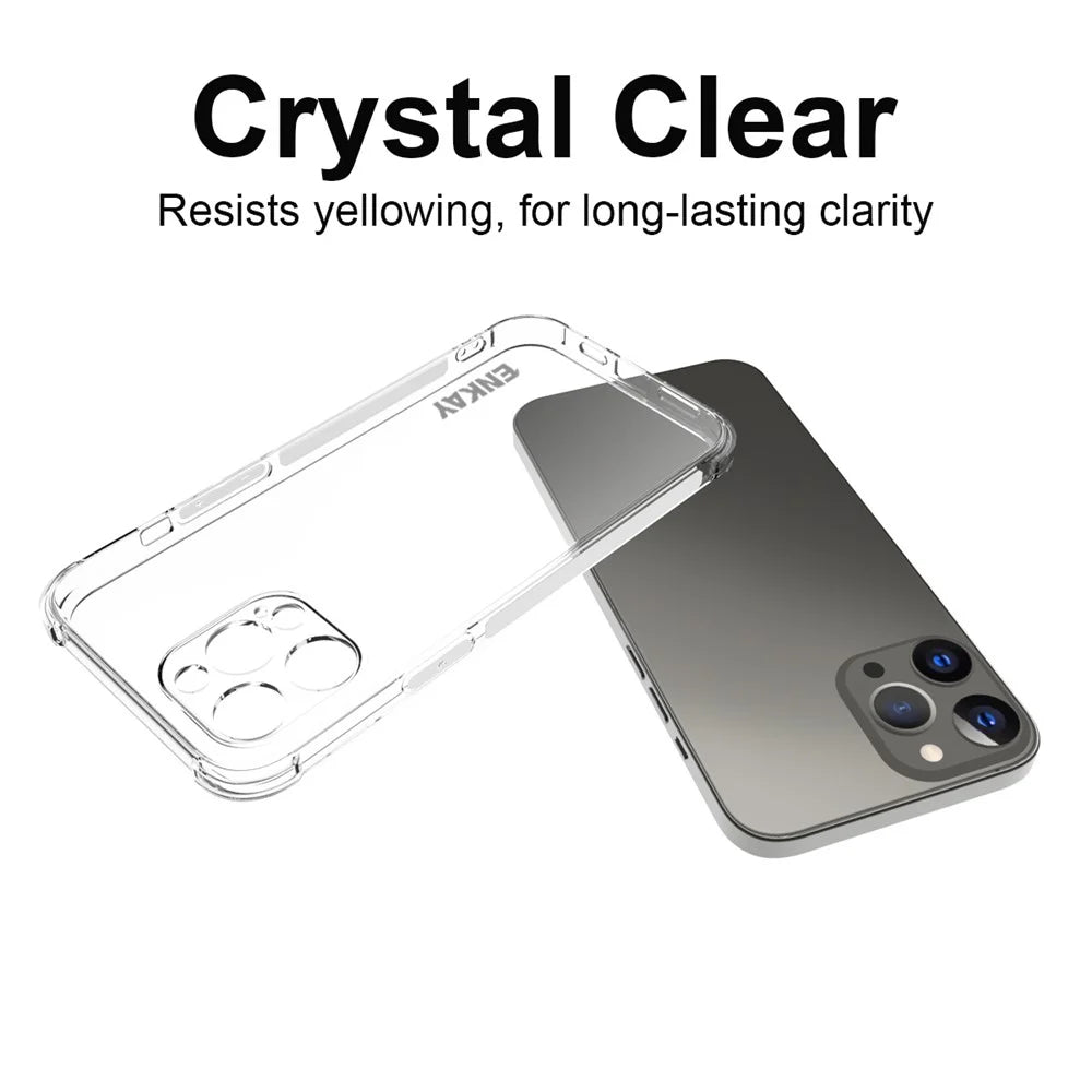 ENKAY HAT PRINCE Anti-Drop TPU Cover Case with Anti-slip Strip on the Side + Ultra Clear Tempered Glass Screen Film for iPhone 13 Pro Max 6.7 inch - 5