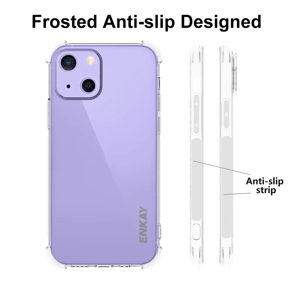 ENKAY HAT PRINCE Four Corner Cushions TPU Cover Case + 9H Hardness Tempered Glass Screen Film for iPhone 13 mini 5.4 inch - 4