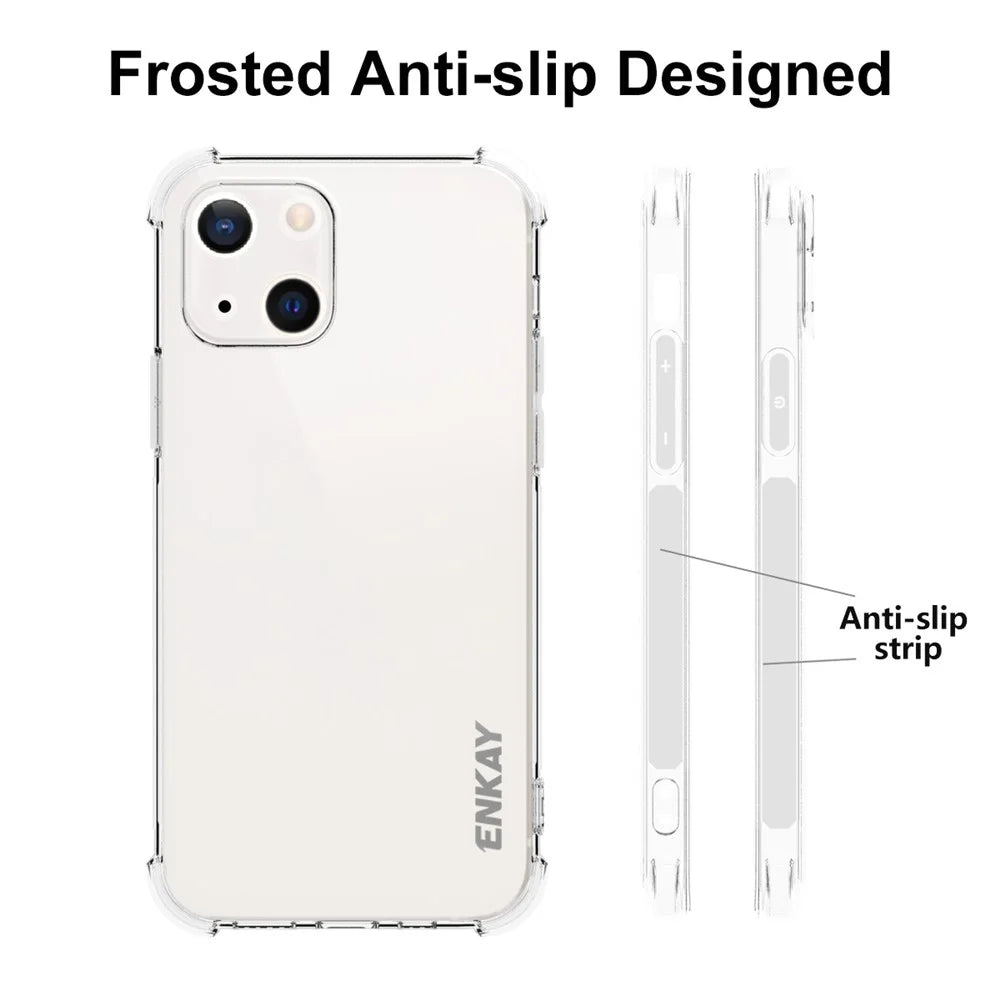 ENKAY HAT PRINCE Anti-Drop Corners Design TPU Cover Case + Full Glue Tempered Glass Screen Film for iPhone 13 6.1 inch - 4