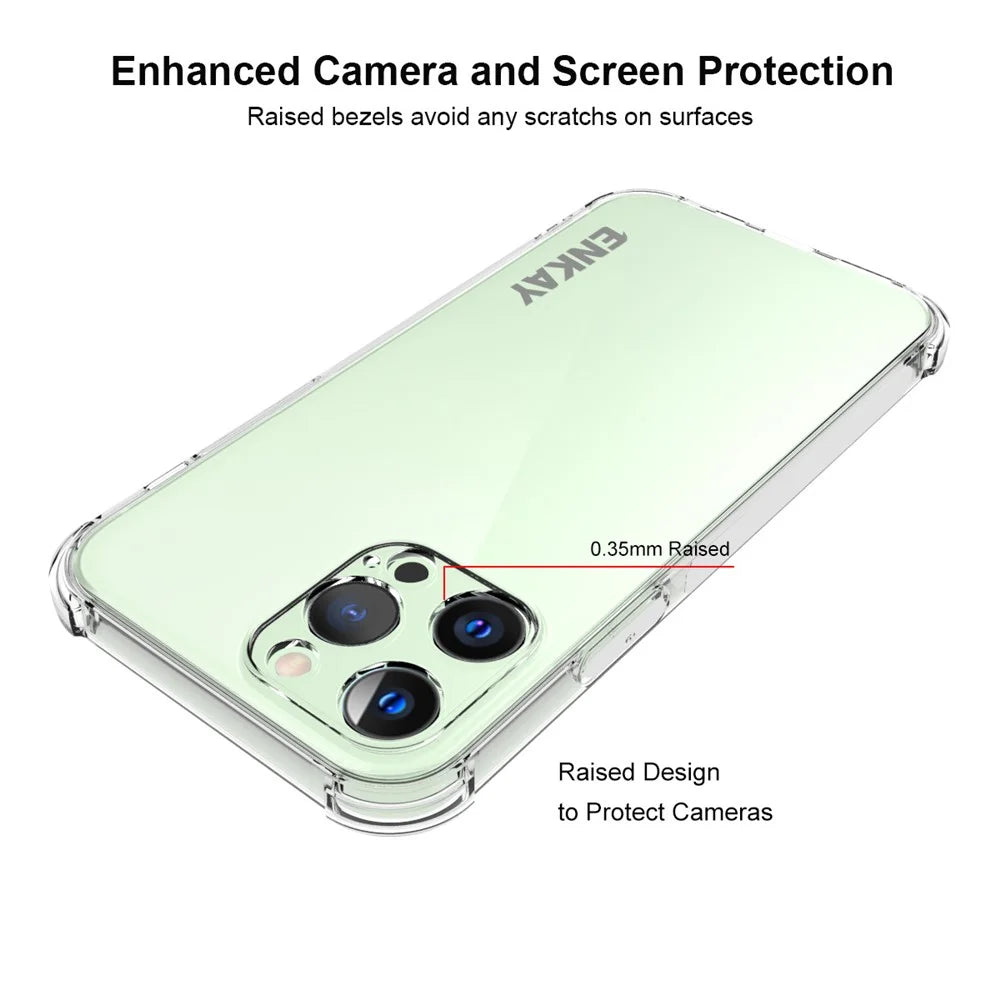 ENKAY HAT PRINCE Anti-Drop Corners Design TPU Cover Case + Full Glue Tempered Glass Screen Film for iPhone 13 Pro 6.1 inch - 3