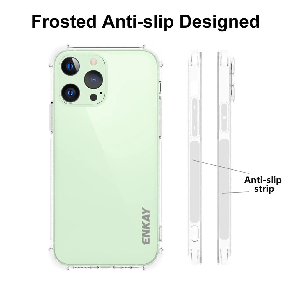 ENKAY HAT PRINCE Anti-Drop Corners Design TPU Cover Case + Full Glue Tempered Glass Screen Film for iPhone 13 Pro 6.1 inch - 4