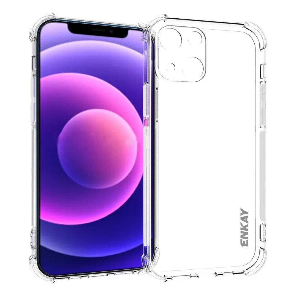 ENKAY HAT PRINCE Flexible Transparent TPU Cover Case with Anti-slip Strip on the Side for iPhone 13 mini 5.4 inch - 1