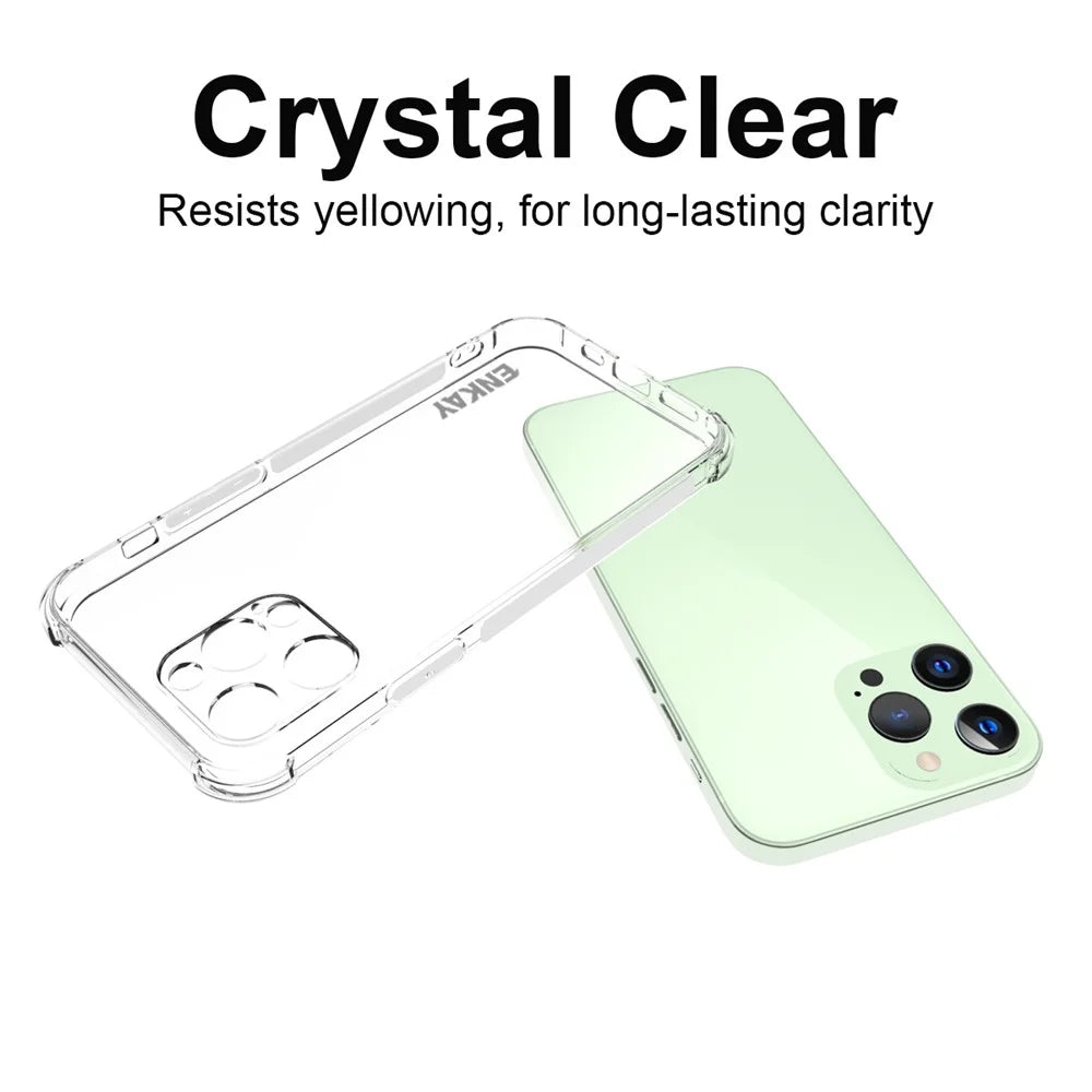 ENKAY HAT PRINCE High Transparency Soft Anti-Drop TPU Cover Case with Anti-slip Strip on the Side for iPhone 13 Pro 6.1 inch - 5