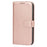 R61 Texture PU Leather Wallet Mobile Cover Shell for iPhone 12 6.1 inch - Rose Gold - 2