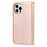 R61 Texture PU Leather Wallet Mobile Cover Shell for iPhone 12 6.1 inch - Rose Gold - 3