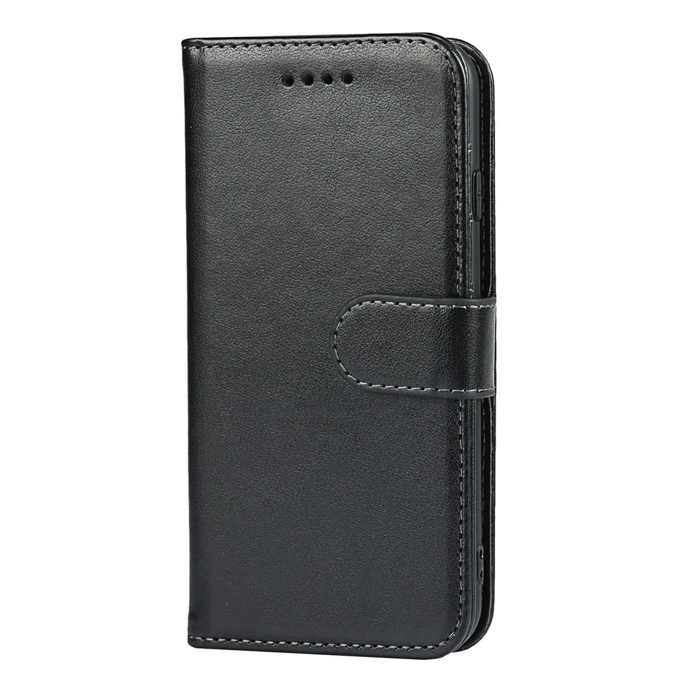 Drop-Proof R61 Texture Felled Seam PU Leather Wallet Mobile Cover Shell for iPhone 7 4.7 inch/8 4.7 inch/SE (2020)/SE (2022) - Black - 2