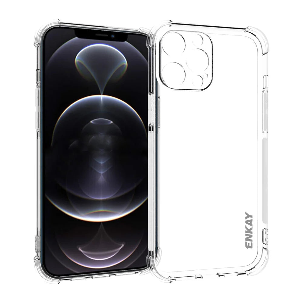 ENKAY HAT PRINCE Thickened Corners Design TPU Cover Case + Full Glue Tempered Glass Full Screen Covering Film for iPhone 13 Pro Max 6.7 inch - 2