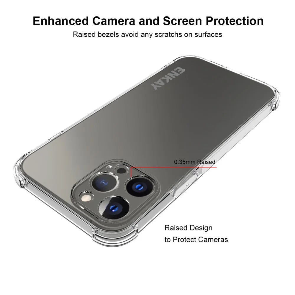 ENKAY HAT PRINCE Thickened Corners Design TPU Cover Case + Full Glue Tempered Glass Full Screen Covering Film for iPhone 13 Pro Max 6.7 inch - 4