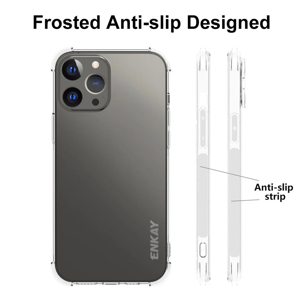ENKAY HAT PRINCE Thickened Corners Design TPU Cover Case + Full Glue Tempered Glass Full Screen Covering Film for iPhone 13 Pro Max 6.7 inch - 5