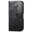 Drop-resistant Big Butterfly Imprinting Leather Wallet Cover with Strap for iPhone 13 6.1 inch - Black - 3
