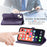 PU Leather Stand Case Wallet Cover with Embossed Mandala Flower for iPhone 13 mini 5.4 inch - Purple - 2