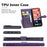PU Leather Stand Case Wallet Cover with Embossed Mandala Flower for iPhone 13 mini 5.4 inch - Purple - 3