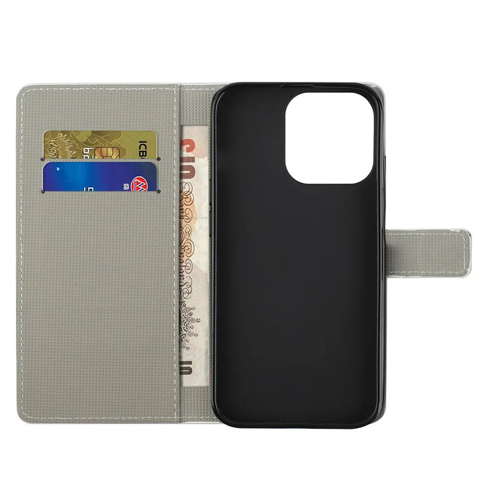 Stand Feature Pattern Printing Premium PU Leather Wallet Flip Protective Cover for iPhone 13 Pro Max 6.7 inch - The American Flag - 6