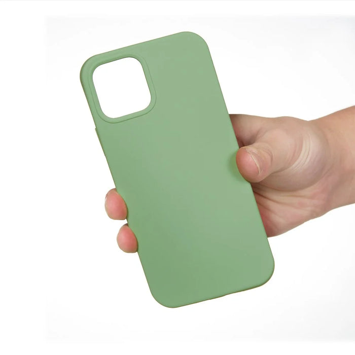 Liquid Silicone Solid Color Protective Phone Case for iPhone 13 Pro Max 6.7 inch - Mint Green - 3