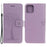 Owl Tree Imprint Wallet Stand Design PU Leather Case Protector with Wrist Strap for iPhone 13 Pro 6.1 inch - Light Purple - 1