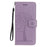 Owl Tree Imprint Wallet Stand Design PU Leather Case Protector with Wrist Strap for iPhone 13 Pro 6.1 inch - Light Purple - 2