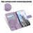 Owl Tree Imprint Wallet Stand Design PU Leather Case Protector with Wrist Strap for iPhone 13 Pro 6.1 inch - Light Purple - 4