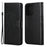 Owl Tree Imprinted Wallet Stand Leather Phone Shell Case for iPhone 13 6.1 inch - Black - 1