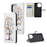 Magnetic Clasp Closure Stylish Pattern Cross Texture Leather Wallet Stand Case for iPhone 13 Pro 6.1 inch - Cats On The Tree - 7