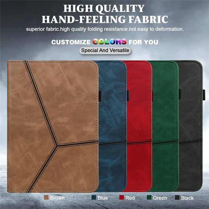 Plain Stitching Leather Tablet Cover with Card Holder and Auto Wake/Sleep Function for iPad mini 4/(2019) 7.9 inch - Black - 4
