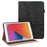 Auto Wake/Sleep Function Plain Leather Tablet Cover with Card Holder and Foldable Stand for iPad 10.2 (2021)/(2020)/(2019) - Black - 1
