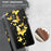 Light Spot Decor Patterned Leather Wallet Case for iPhone 13 - Gold Butterfly - 6