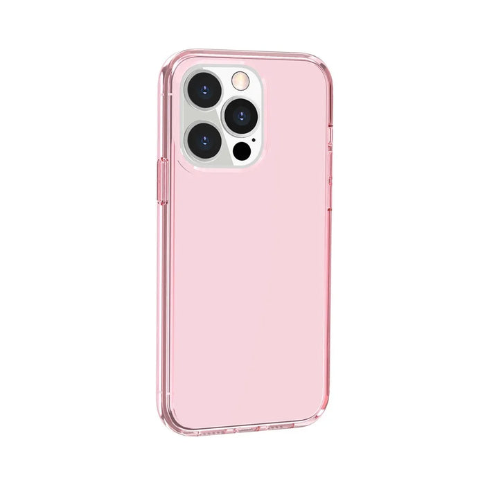 Transparent Anti-impact PC+TPU Phone Back Case for iPhone 13 Pro Max 6.7 inch - Pink - 3