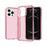 Transparent Anti-impact PC+TPU Phone Back Case for iPhone 13 Pro Max 6.7 inch - Pink - 7