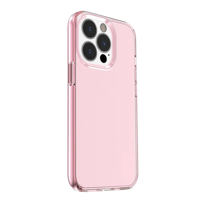 Anti-scratch Transparent PC+TPU Phone Back Case for iPhone 13 Pro 6.1 inch - Pink - 4