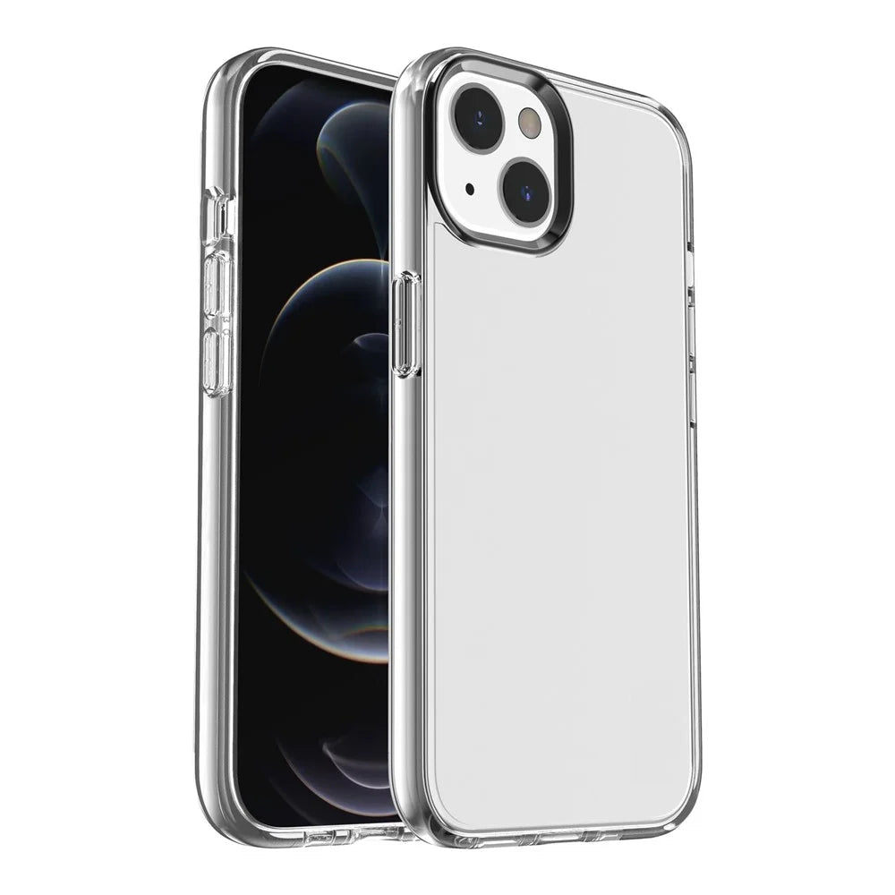 Transparent PC+TPU Back Case Shock-resistant Cover for iPhone 13 mini 5.4 inch - Transparent - 1