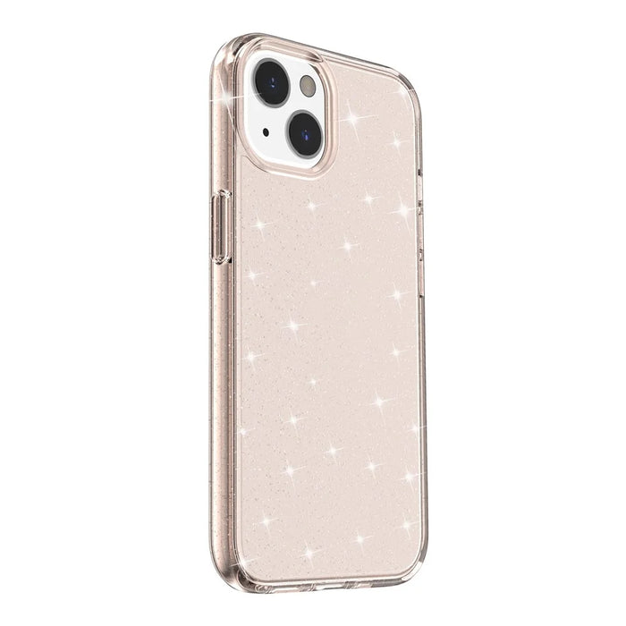 For iPhone 13 mini 5.4 inch Glittery Powder Design Back Cover Soft TPU + Hard PC Drop Protection Phone Case - Gold - 5