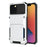 Flip Design Card Holder TPU+PC Hybrid Case Drop-proof Cover for iPhone 13 Pro 6.1 inch - White - 1