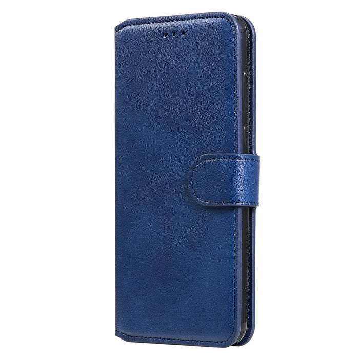 Full Protective Folio Flip Leather Wallet Phone Stand Cover Casing for iPhone 13 6.1 inch - Blue - 6