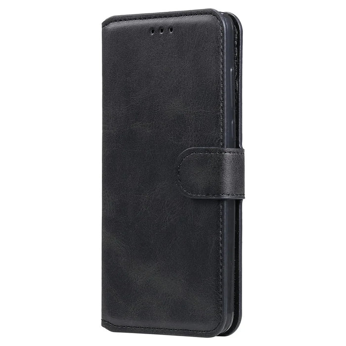 Anti-drop Stand Design Leather Wallet Cell Phone Cover Shell for iPhone 13 Pro Max 6.7 inch - Black - 6
