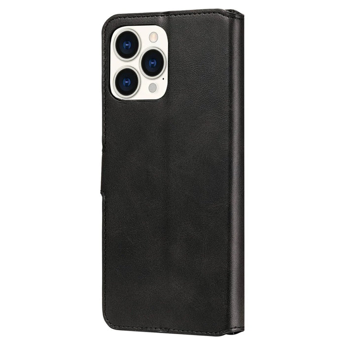 Anti-drop Stand Design Leather Wallet Cell Phone Cover Shell for iPhone 13 Pro Max 6.7 inch - Black - 7