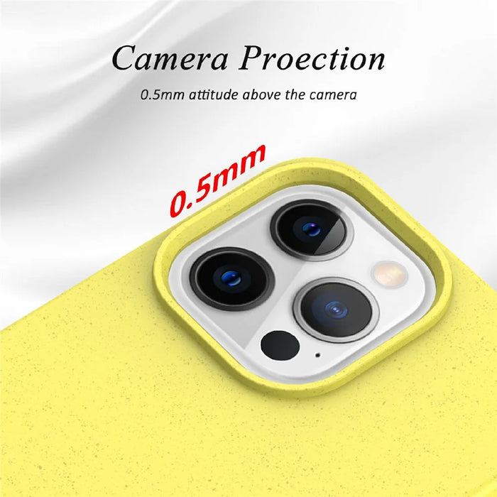 For iPhone 13 Pro 6.1 inch Starry Sky Series Biodegradable Wheat Straw + TPU Phone Case Eco-Friendly Anti-Scratch Back Shell - Red - 2