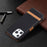 For iPhone 13 Pro Max 6.7 inch Wallet Design Drop-Proof Jeans Cloth Splicing Leather Stand Phone Cover - Black - 7